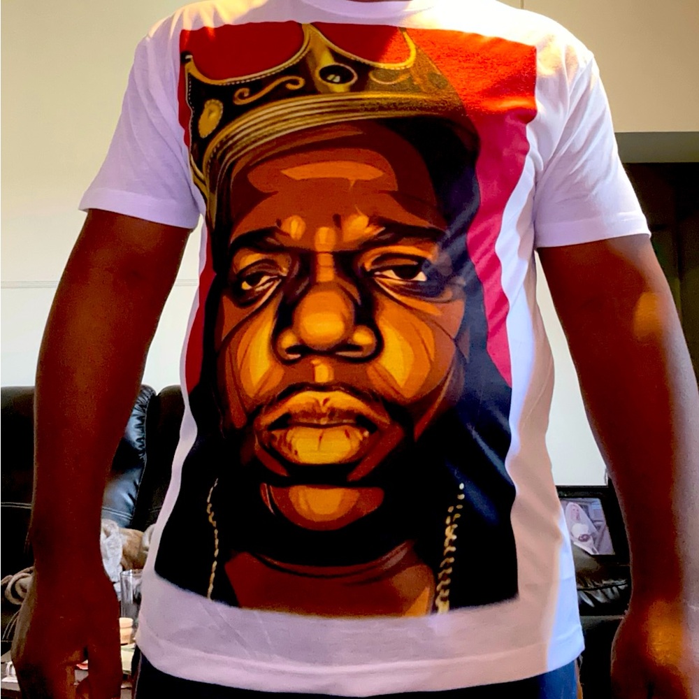 X027 Makk Biggie B.i.g. ready to die Graphic Tee Shirt white